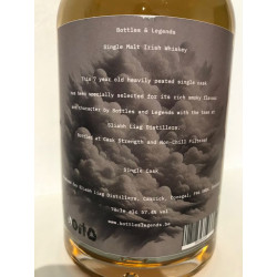 BOTTLES &LEGENDS SINGLE MALT IRISH WHISKEY HEAVILY PEATED SINGLE CASK CASK STRENGTH 57,40%